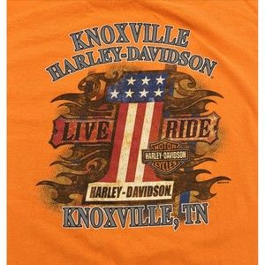 Harley Davidson Shirt Men XL Tee Shirt Motorcycle Live 1 Ride Knoxville TN Biker